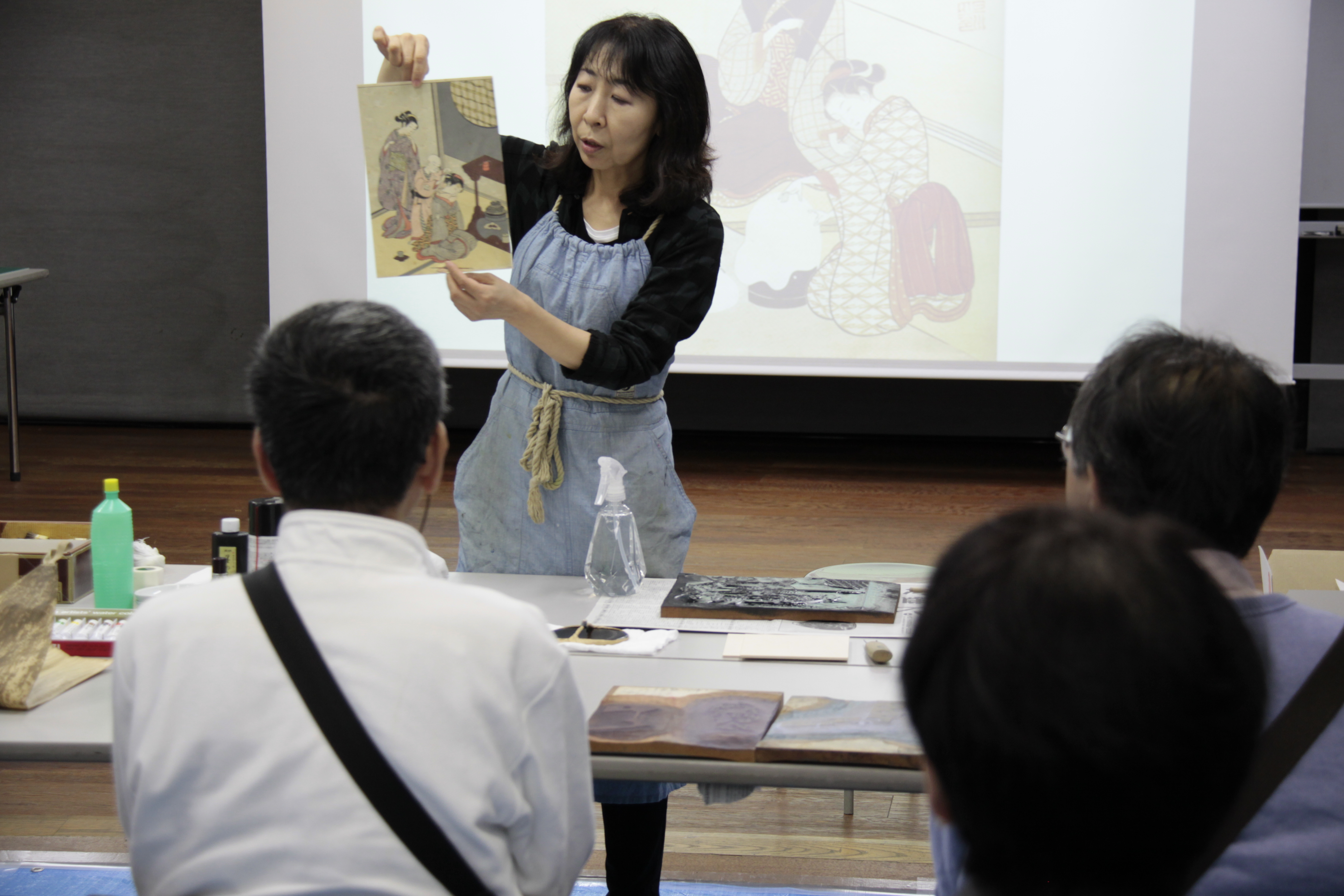 Demonstration of Ukiyo-e Woodblock Printing